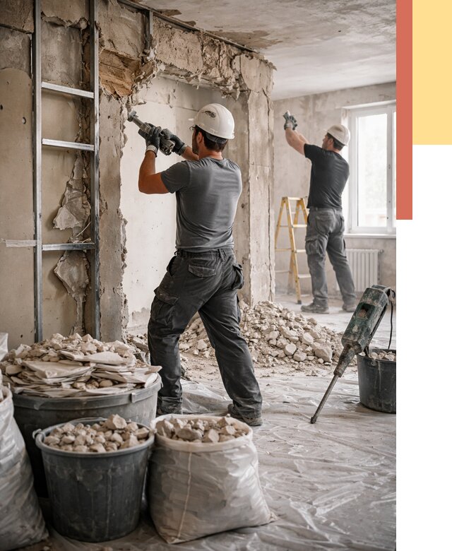 Демонтажные работы в Морозовске от 2772 руб. — услуги и цена под ключ | ОТДЕЛОЧНИК-Мрз