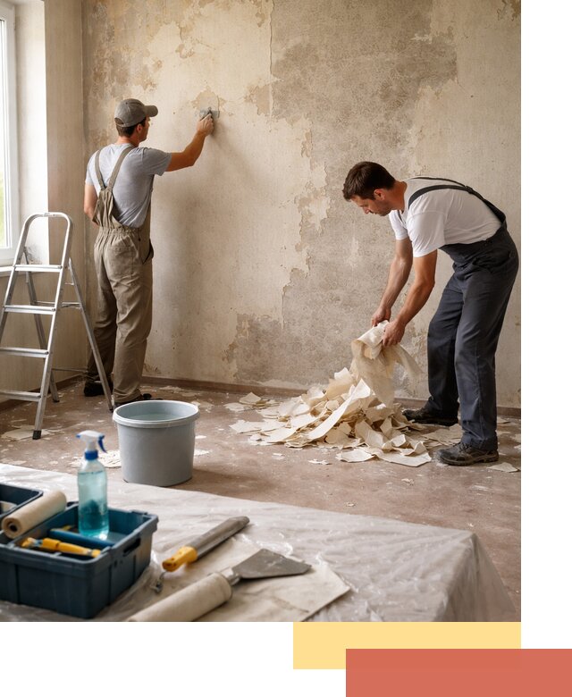 Снятие старых обоев в Морозовске быстро и качественно