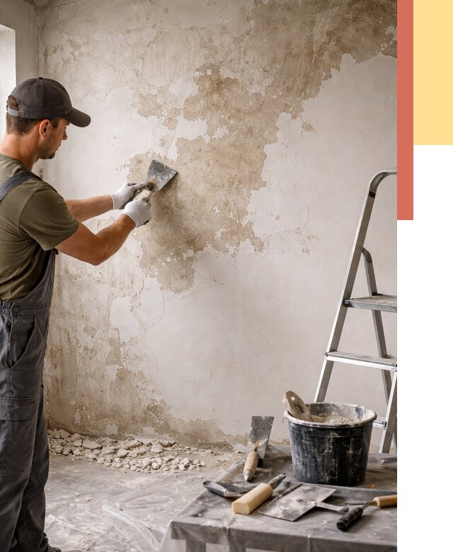 Снятие старой шпаклевки в Морозовске от 1899 руб. — быстро и недорого | ОТДЕЛОЧНИК-Мрз