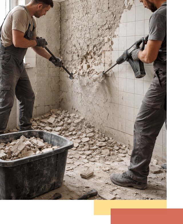 Демонтаж плитки со стен в Морозовске быстро и аккуратно