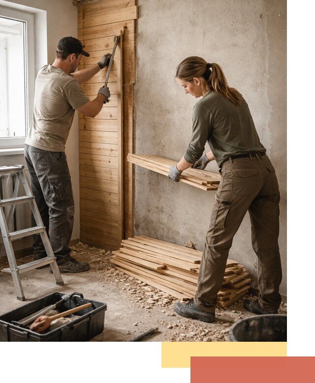 Демонтаж вагонки со стен в Морозовске — профессиональный демонтаж