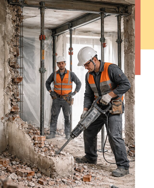 Снос несущих стен в Морозовске от 10523 руб. — демонтаж несущей стены под ключ | ОТДЕЛОЧНИК-Мрз