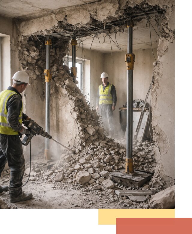 Снос несущих стен в Морозовске с гарантией безопасности и качества