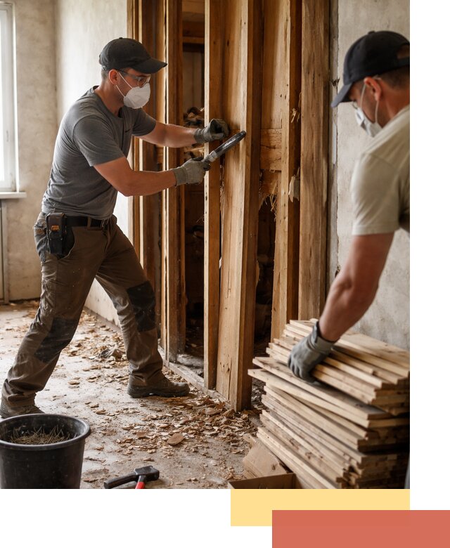 Демонтаж деревянных перегородок в Морозовске быстро и аккуратно