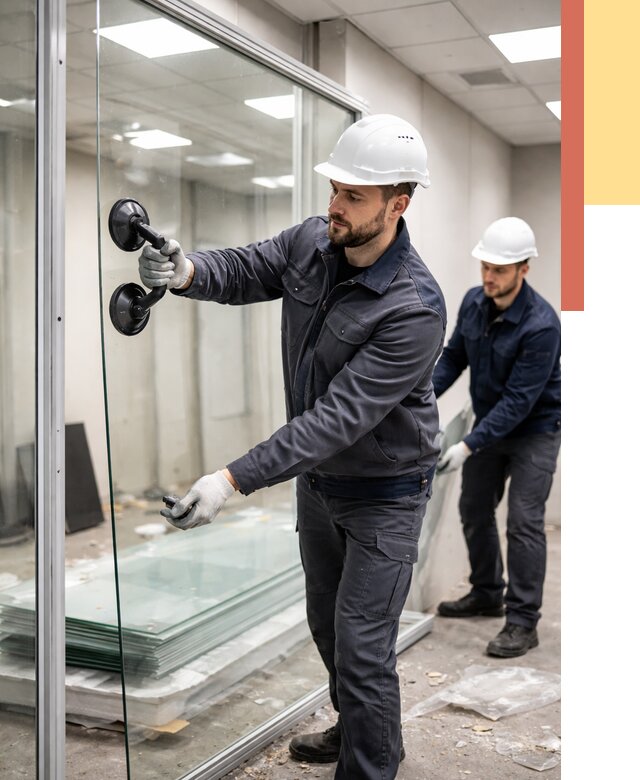 Демонтаж стеклянных перегородок в Морозовске от 3285 руб. — быстро и недорого | ОТДЕЛОЧНИК-Мрз