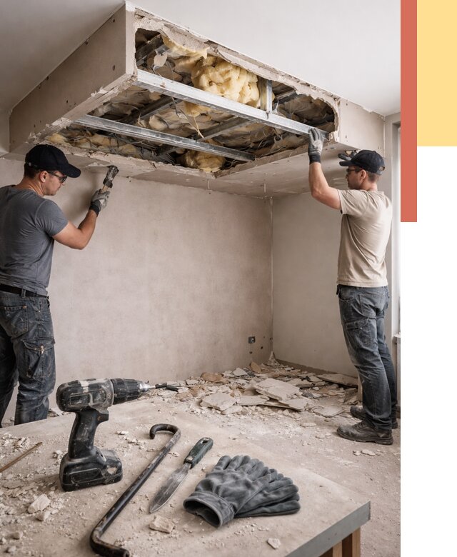 Демонтаж короба из гипсокартона в Морозовске от 1560 руб. — быстро и недорого | ОТДЕЛОЧНИК-Мрз