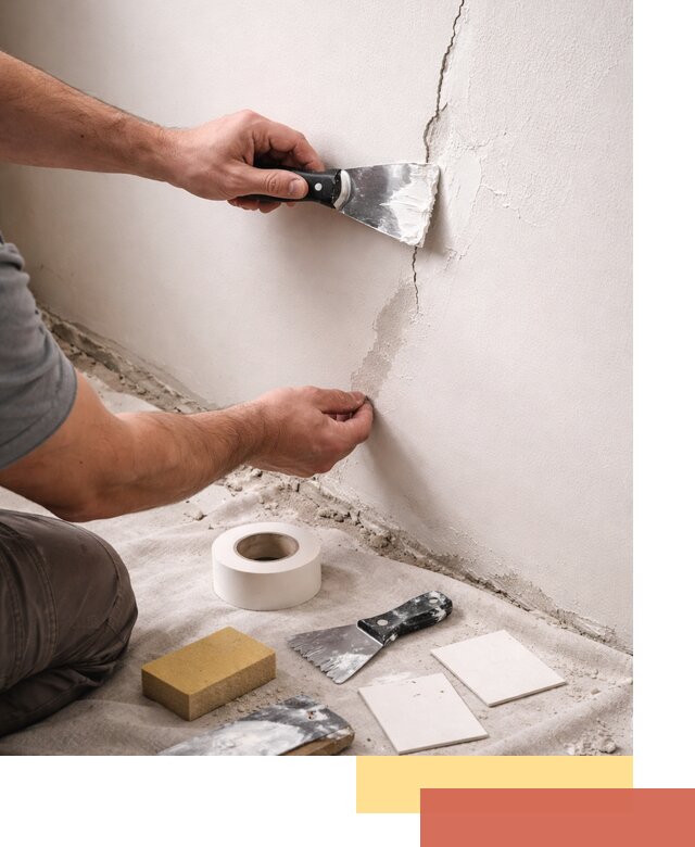 Заделка трещин и сколов в стенах и потолках в Морозовске