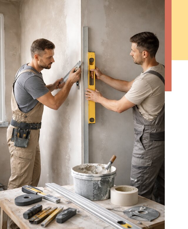 Выведение углов стен в Морозовске от 1899 руб. быстро и недорого | ОТДЕЛОЧНИК-Мрз