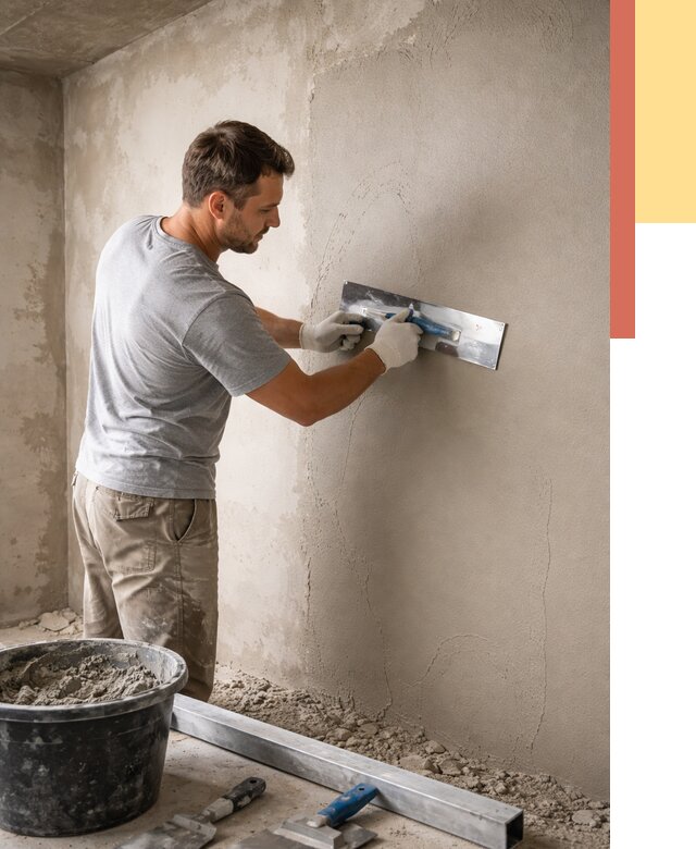 Штукатурка стен без маяков в Морозовске от 7392 руб/м2 — услуги и цена | ОТДЕЛОЧНИК-Мрз