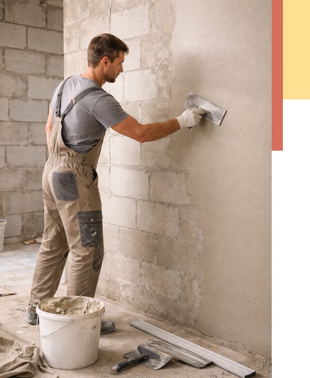 Штукатурка стен из газобетона в Морозовске от 2156 руб./м2 — быстро и недорого | ОТДЕЛОЧНИК-Мрз