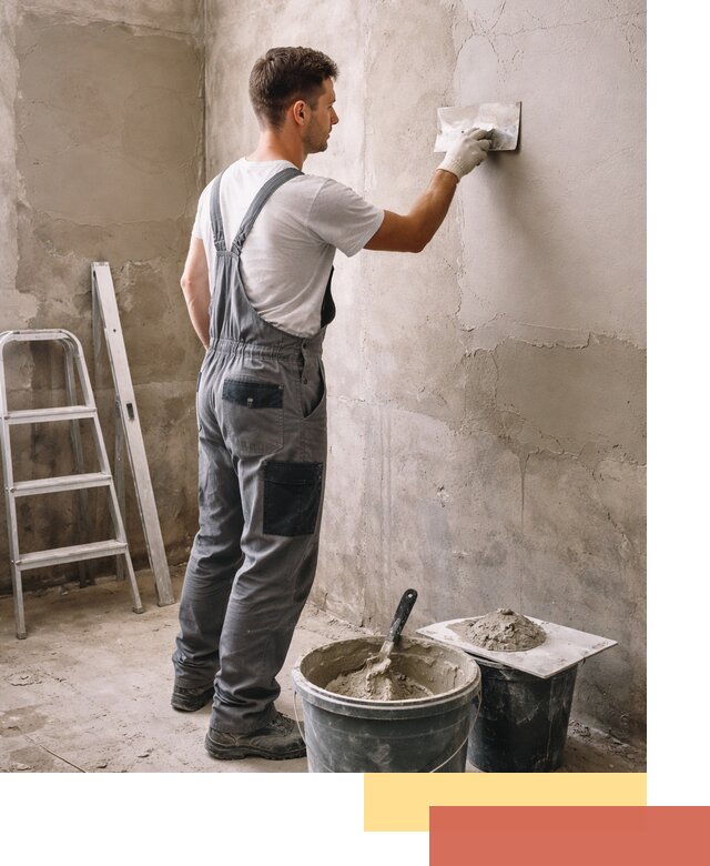 Штукатурка стен в ванной под ключ в Морозовске