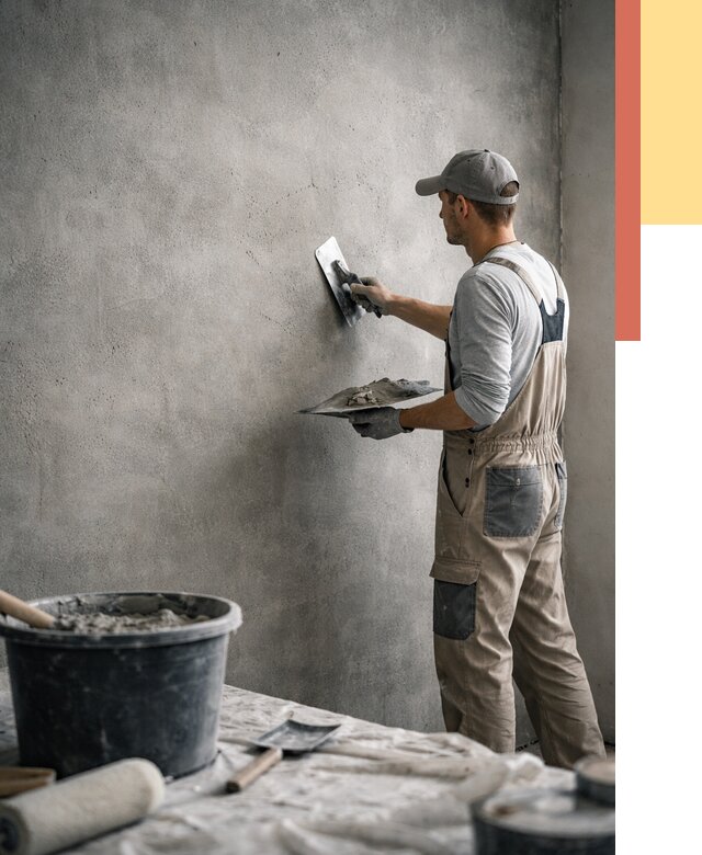 Декоративная штукатурка под бетон в Морозовске от 2567 руб./м² — нанесение под ключ | ОТДЕЛОЧНИК-Мрз