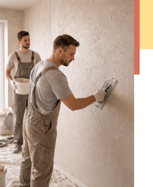 Фактурная штукатурка стен в Морозовске от 4312 руб./м² — заказать под ключ | ОТДЕЛОЧНИК-Мрз