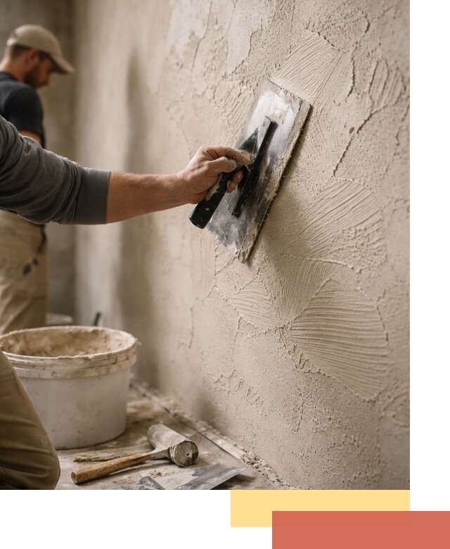 Фактурная штукатурка стен в Морозовске — монтаж, отделка, реставрация