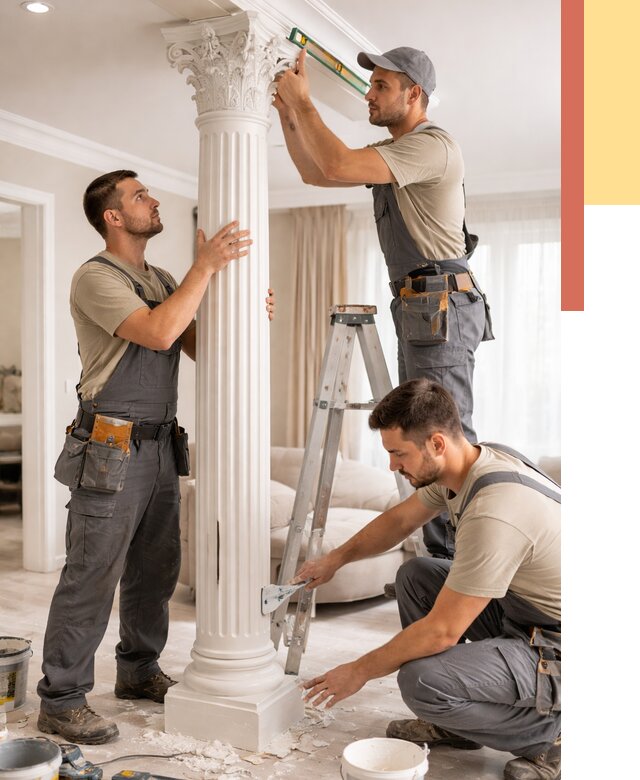 Установка декоративных колонн в Морозовске от 12319 руб. под ключ | ОТДЕЛОЧНИК-Мрз