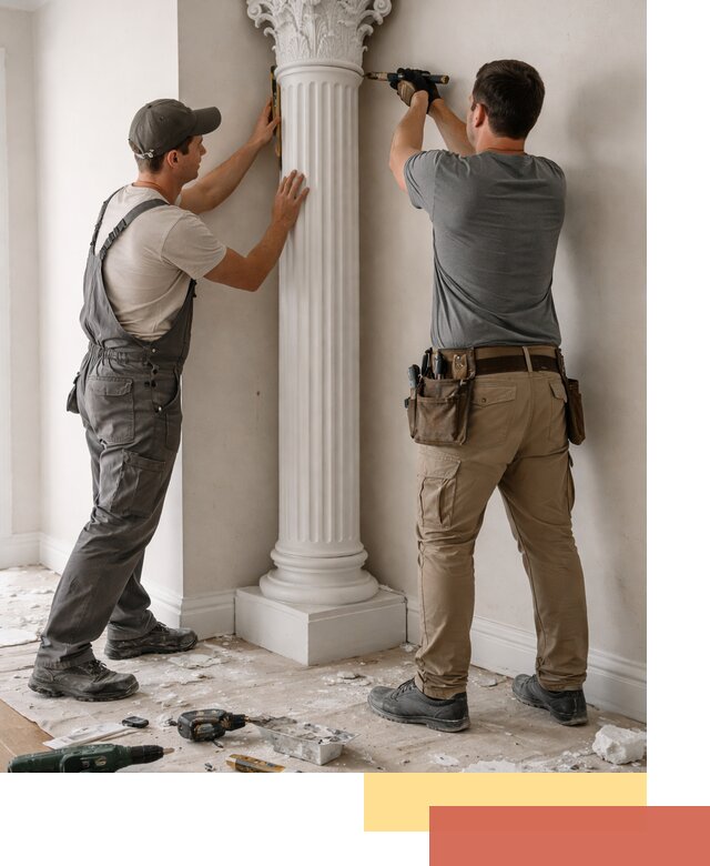 Установка декоративных колонн в Морозовске под ключ