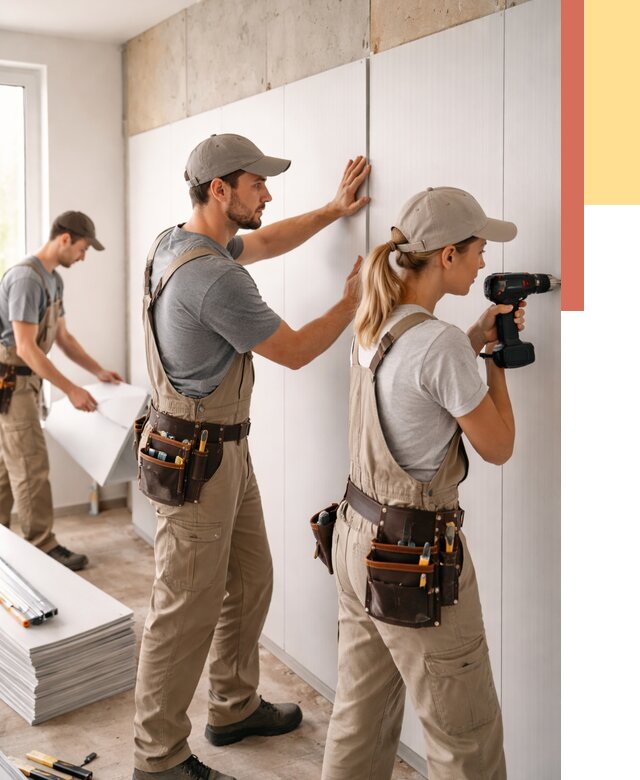 Монтаж ПВХ панелей на стены в Морозовске от 462 руб/м2 — быстро и недорого | ОТДЕЛОЧНИК-Мрз