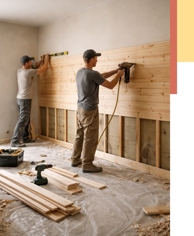 Монтаж деревянной вагонки на стены в Морозовске от 7700 руб. | Услуги монтажа вагонки | ОТДЕЛОЧНИК-Мрз