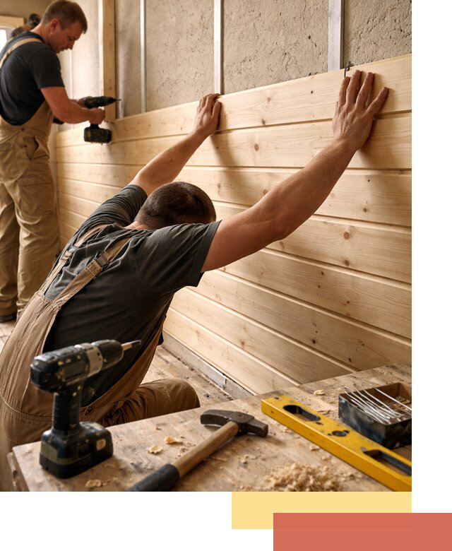 Монтаж деревянной вагонки на стены в Морозовске быстро и качественно