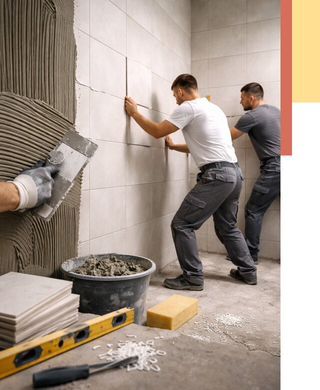 Укладка плитки на стены в Морозовске от 873 руб. — качественно и недорого | ОТДЕЛОЧНИК-Мрз