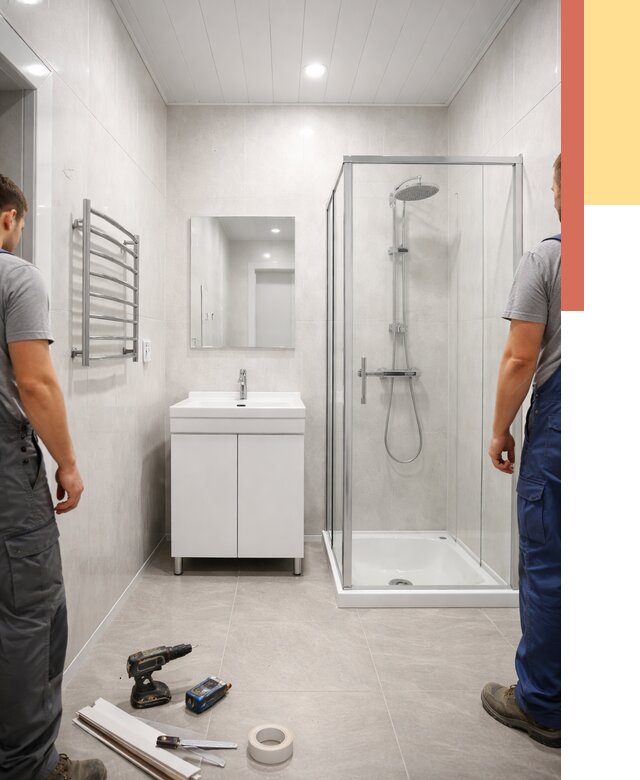 Отделка ванной комнаты панелями ПВХ в Морозовске от 4620 руб. за м2 | ОТДЕЛОЧНИК-Мрз