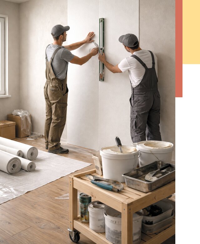 Поклейка стеклообоев в Морозовске от 6673 руб. за м2 — быстро и недорого | ОТДЕЛОЧНИК-Мрз