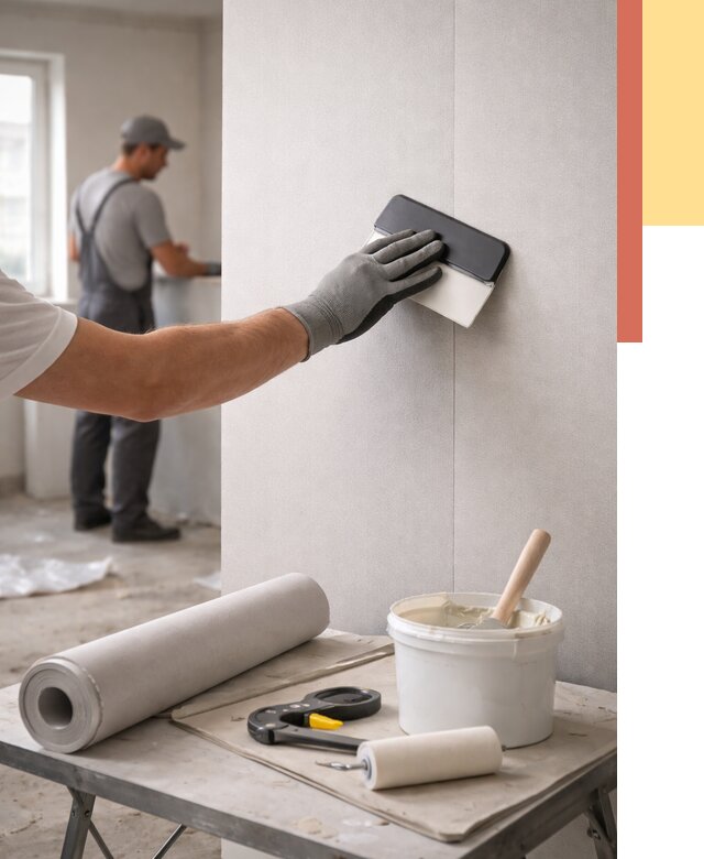 Поклейка обоев под покраску в Морозовске от 3593 руб. за м2 | ОТДЕЛОЧНИК-Мрз