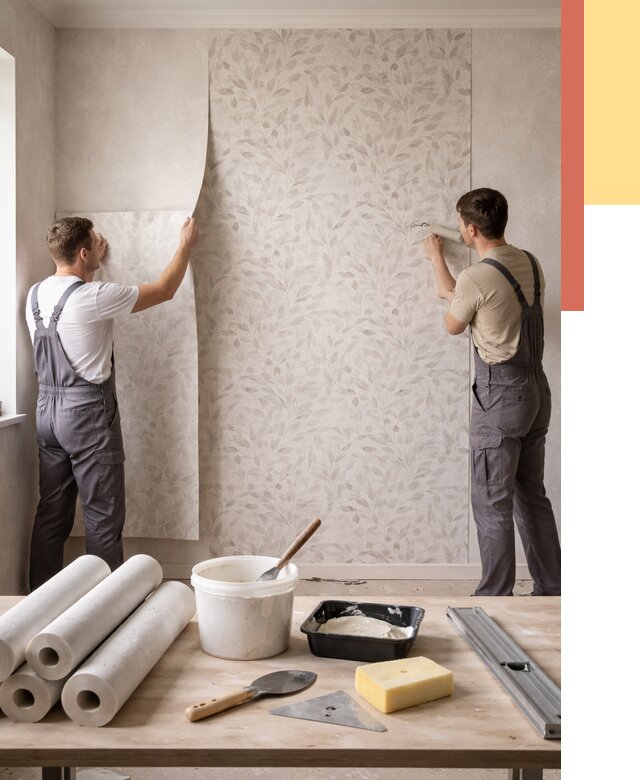 Поклейка обоев с подбором рисунка в Морозовске от 3593 руб. | ОТДЕЛОЧНИК-Мрз - быстро и недорого