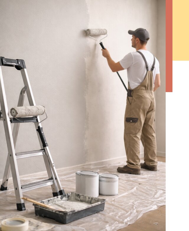 Покраска стен латексной краской в Морозовске от 4620 руб. за м2 | ОТДЕЛОЧНИК-Мрз