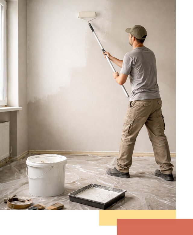 Покраска стен латексной краской в Морозовске качественно и быстро