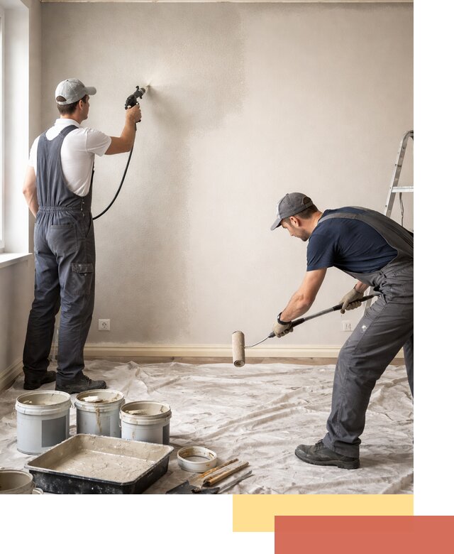 Покраска стен моющейся краской и защита поверхностей в Морозовске