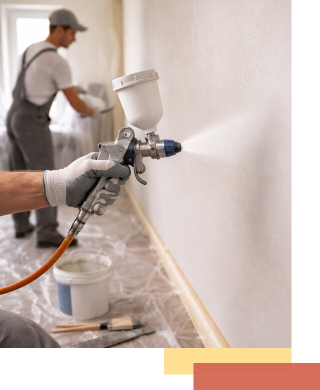 Покраска стен краскопультом в Морозовске быстро и качественно