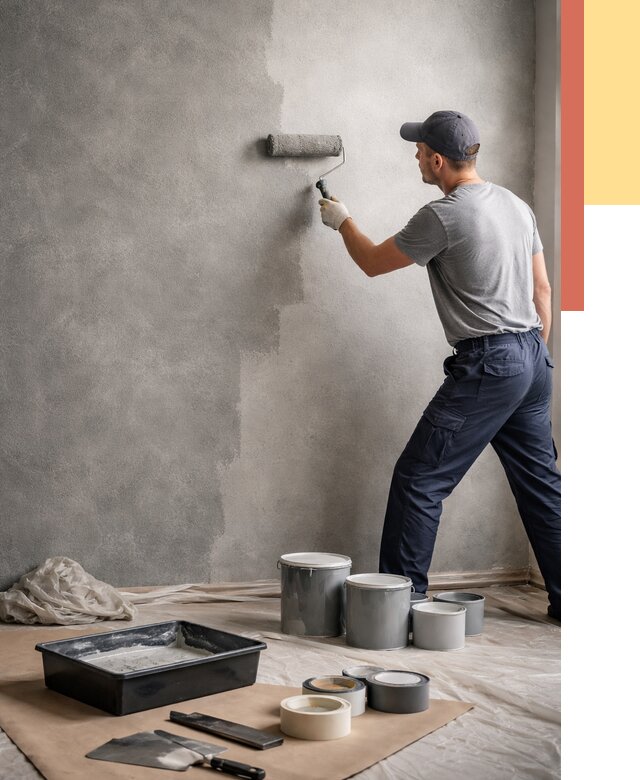 Покраска стен под бетон в Морозовске от 667 руб. за м2 — быстро и недорого | ОТДЕЛОЧНИК-Мрз