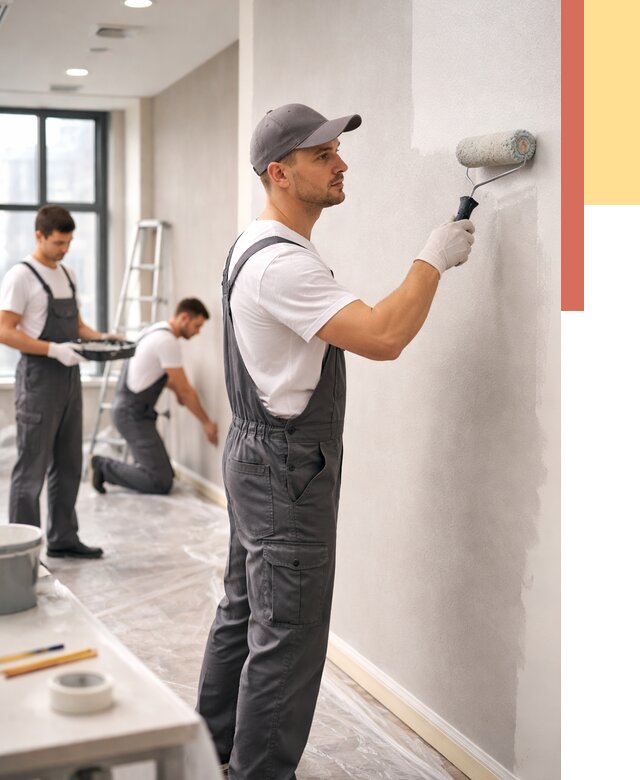 Покраска стен в офисе в Морозовске от 8726 руб. — быстро и недорого | ОТДЕЛОЧНИК-Мрз