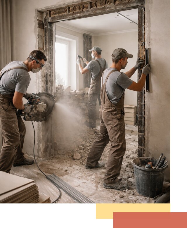 Расширение дверного проема под установку новой двери в Морозовске