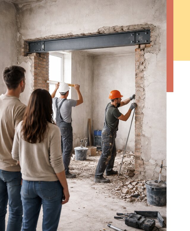 Усиление проема в стене в Морозовске от 9753 руб. — усиление дверного проема металлоконструкцией | ОТДЕЛОЧНИК-Мрз