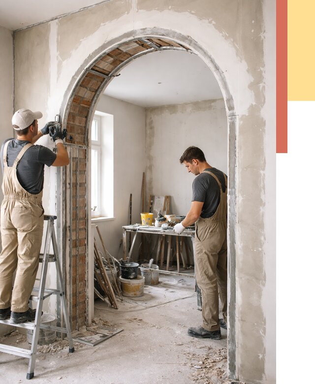 Устройство арочного проема в Морозовске от 9753 руб. под ключ — быстро и недорого | ОТДЕЛОЧНИК-Мрз