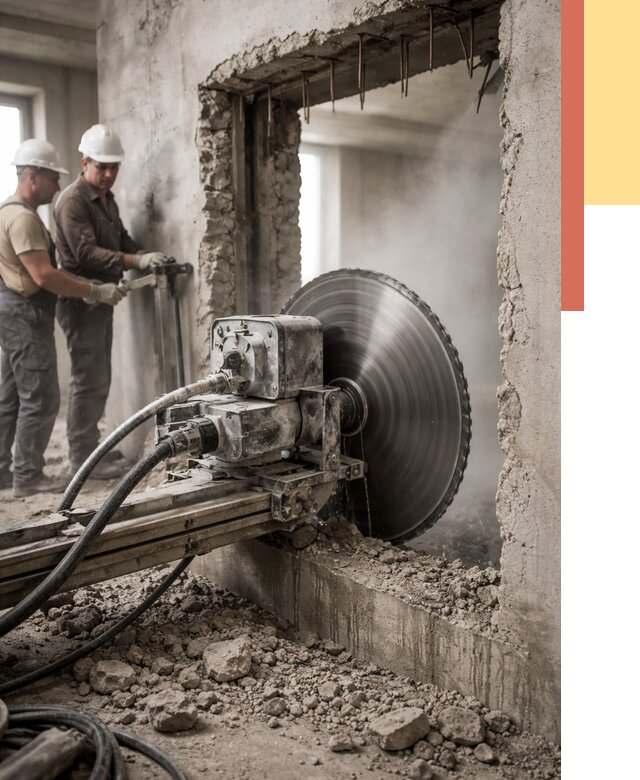 Алмазная резка проемов в Морозовске от 4620 руб. быстро и недорого | ОТДЕЛОЧНИК-Мрз