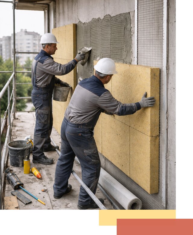 Утепление стен зданий и домов в Морозовске качественно и надежно