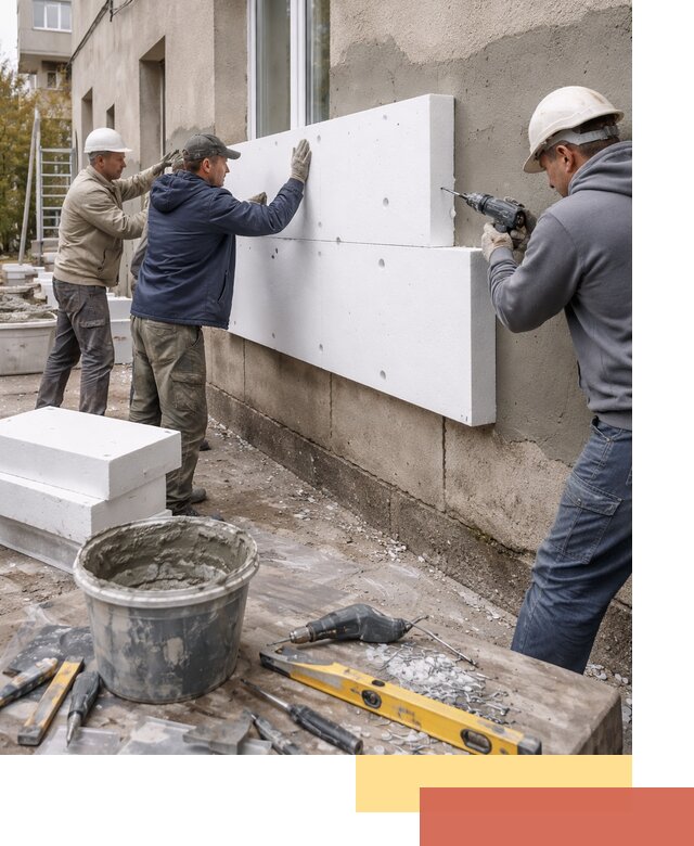 Утепление наружных стен пенопластом в Морозовске