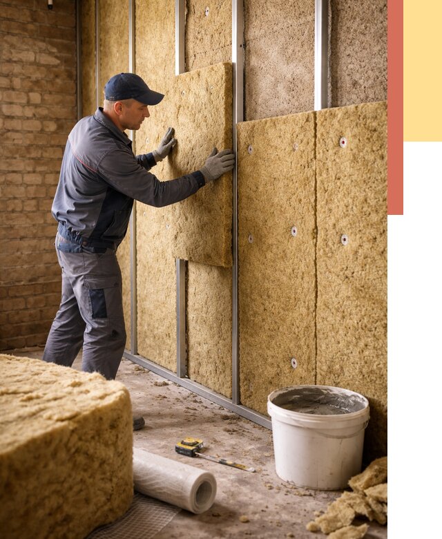 Утепление стен минватой в Морозовске от 1386 руб./м2 — недорого и быстро | ОТДЕЛОЧНИК-Мрз