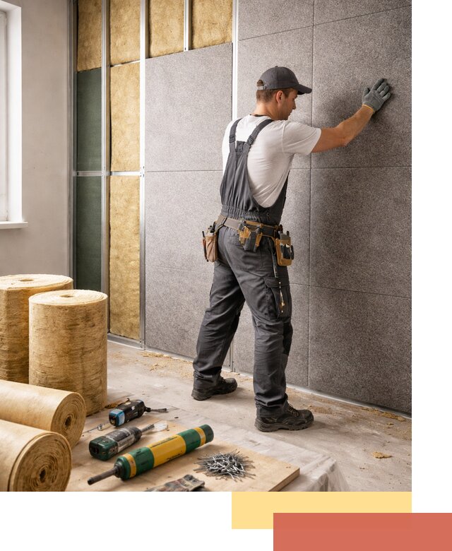 Профессиональная шумоизоляция стен в Морозовске для квартиры и офиса