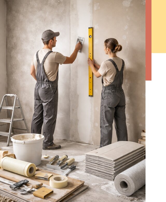 Отделка стен в Морозовске от 1540 руб/м² — недорого, быстро, под ключ | ОТДЕЛОЧНИК-Мрз