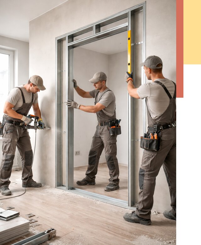 Устройство дверного проема в перегородке в Морозовске от 4620 руб. под ключ | ОТДЕЛОЧНИК-Мрз