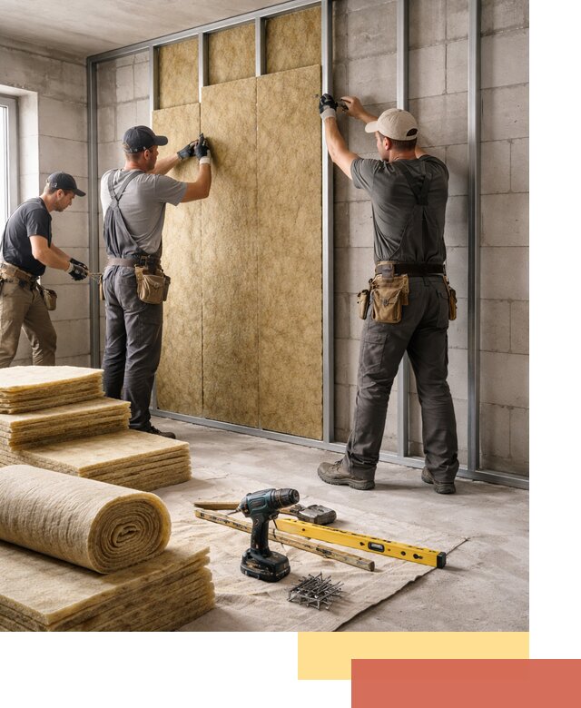 Шумоизоляция перегородок из блоков в Морозовске — монтаж и защита шумоизоляцией