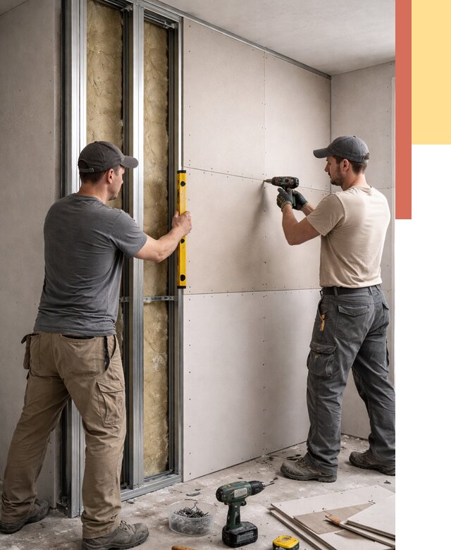 Монтаж двухслойной перегородки из гипсокартона в Морозовске от 1489 руб. | ОТДЕЛОЧНИК-Мрз