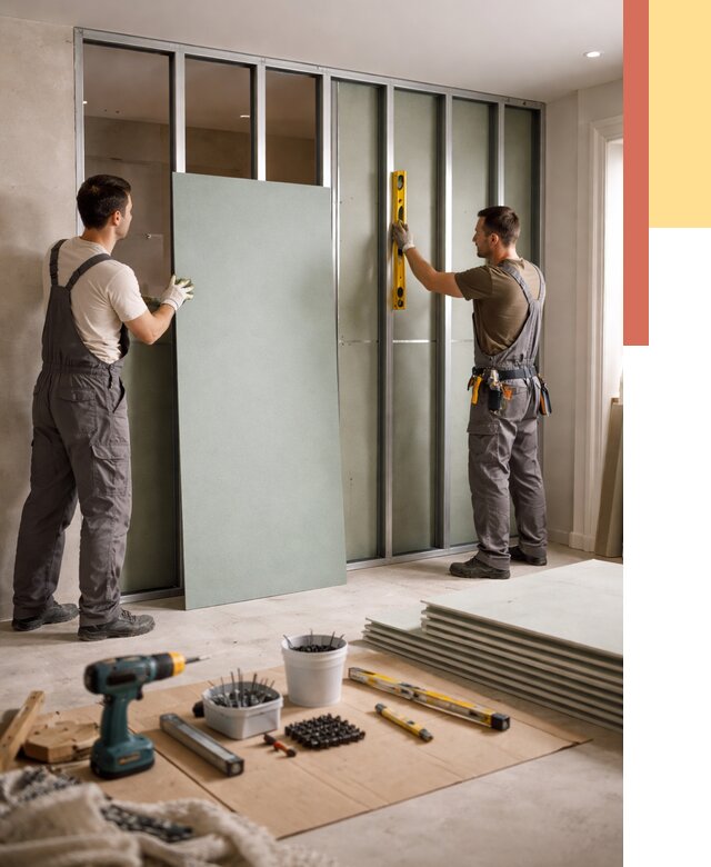 Перегородка из влагостойкого гипсокартона в Морозовске от 4928 руб. — монтаж под ключ | ОТДЕЛОЧНИК-Мрз