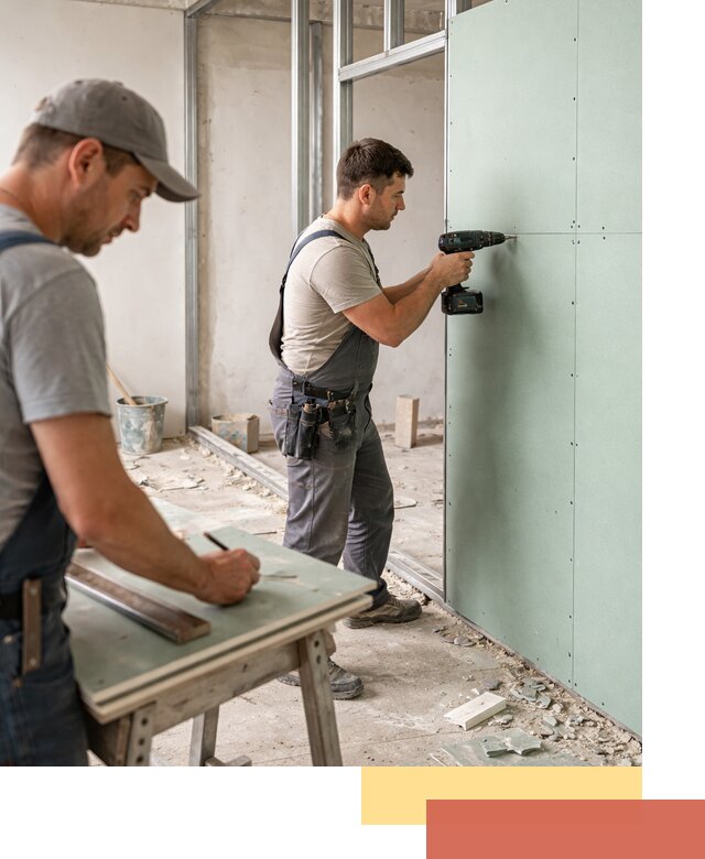 Перегородки из влагостойкого гипсокартона под ключ в Морозовске