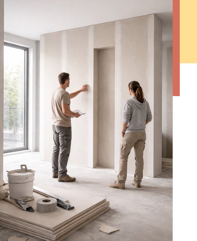 Зонирующая перегородка из гипсокартона в Морозовске от 2874 руб. под ключ | ОТДЕЛОЧНИК-Мрз