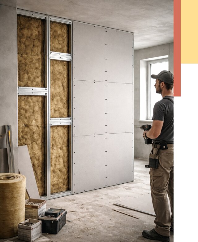 Усиленная перегородка под навеску в Морозовске от 13140 руб. — монтаж под ключ | ОТДЕЛОЧНИК-Мрз